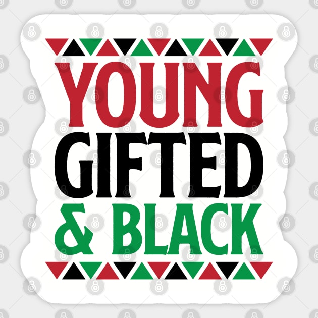 Young Gifted and Black, Black History, Black Lives Matter Sticker by UrbanLifeApparel